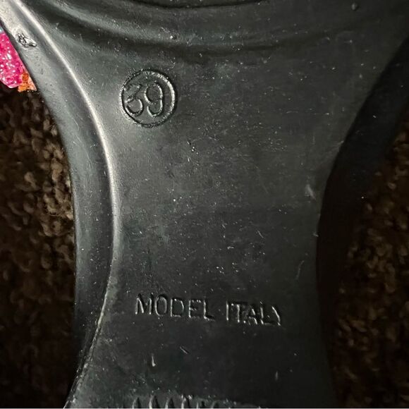 RARE Sequin Italian chunky colorful sandals Size 8.5 iUS / 39 EU GUC - Picture 15 of 16